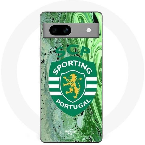 Coque Maniacase Pour Google Pixel 7A Scp Sporting Portugal Fond Vert Verde-image