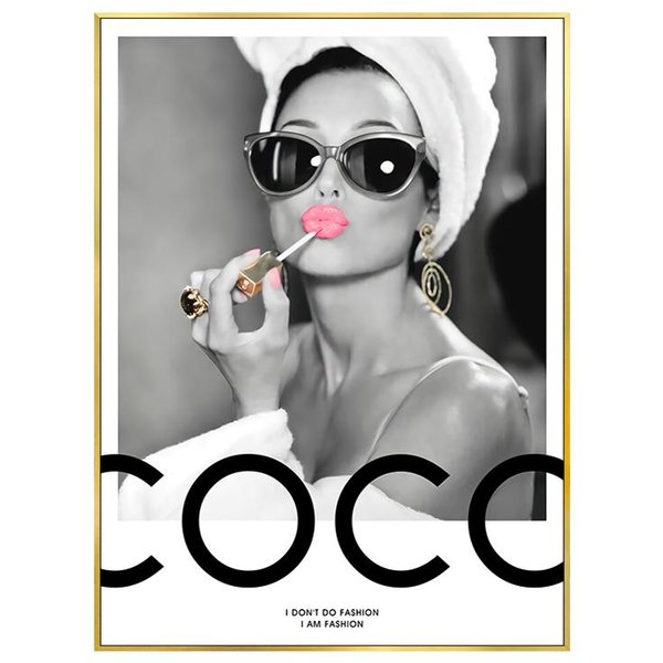 Perfumy Modne Kobiety Super SamochóD Plakat Luksusowy Czarny BiałY Paryż Dekoracyjne Obrazy PłóTno Sztuka ŚCienna Obrazy WystróJ Salonu 40X50Cm No Framed-image