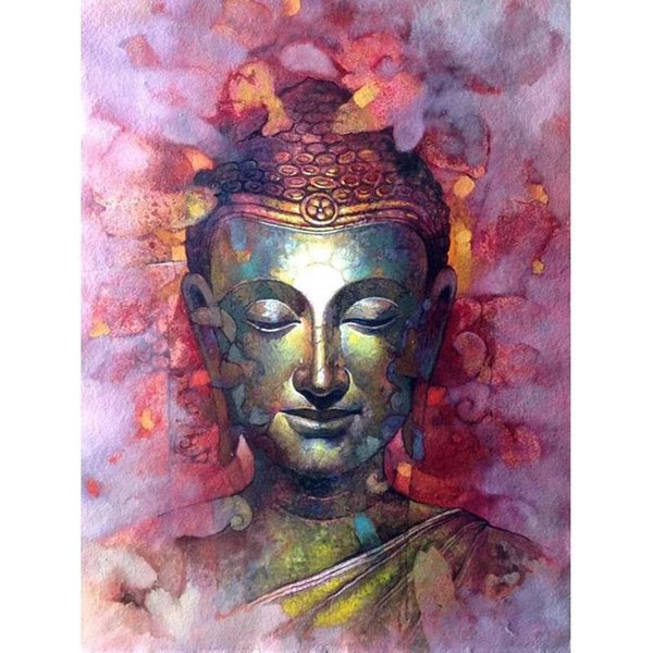 Diamante Bordado ReligióN Buda Completo Redondo Diamante Pintura Diamante Mosaico Diamantes De ImitacióN 20X30CM-image
