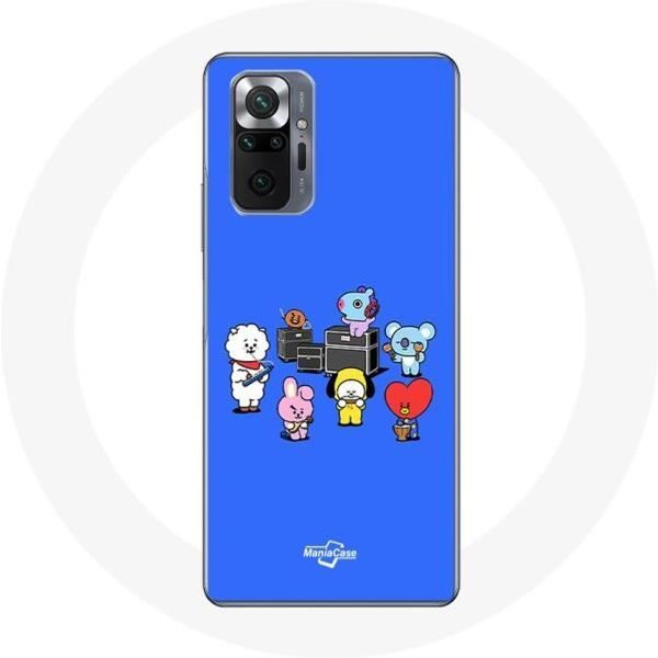 Funda Para Xiaomi Redmi Note 10 Pro - BTS BT21 - Silicona Suave - DiseñO Colorido - ProteccióN ÓPtima Azul-image