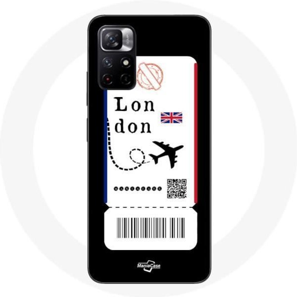 Funda - Maniacase - Redmi Note 11 5G - Billete De AvióN Londres - Flexible - SintéTica-image