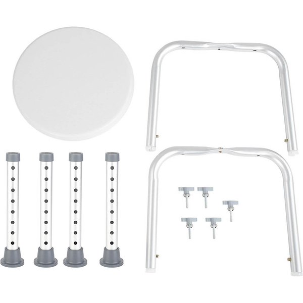 Taburete Redondo Ajustable Para BañO Y Ducha AleacióN De Aluminio Asiento De Seguridad Cuidado De Embarazadas, Ancianos, Discapacitados-image