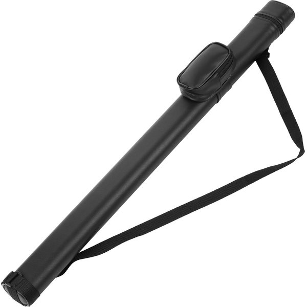 Estuche De Transporte Para Tubo De Billar, Estuche RíGido De PU Para Billar, Correa De Hombro Ajustable, Almacenamiento De Tacos Negro-image