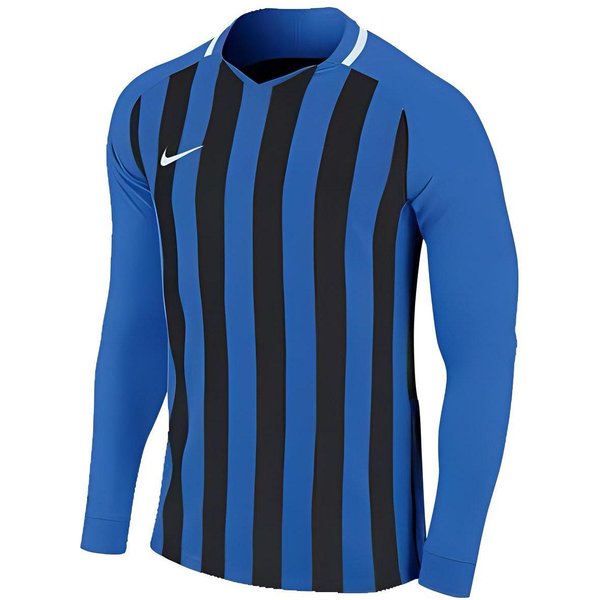 Camiseta PulóVer De Manga Larga Con Cuello Redondo Y Estampado De Rayas Nike Americano Retro Dopamina Hombre Tops Negro Azul AO2455-463 XL Black-image
