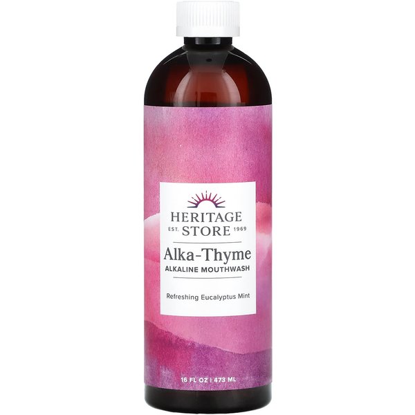 Alka-Time, Alkaliczny PłYn Do PłUkania Jamy Ustnej, OdśWieżAjąCy Eukaliptusowo-MięTowy, 473 Ml (16 Uncji PłYnu) Pink-image