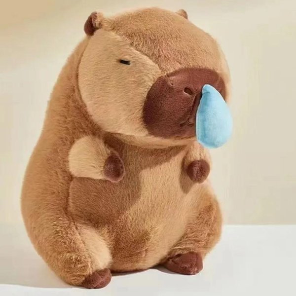 Peluche De Capibara SimulacióN De Capibara Anime Juguete Esponjoso MuñEca Linda Animales De Peluche MuñEca Suave Peluche Regalo De Navidad AccióN De Gracias 23CM-image