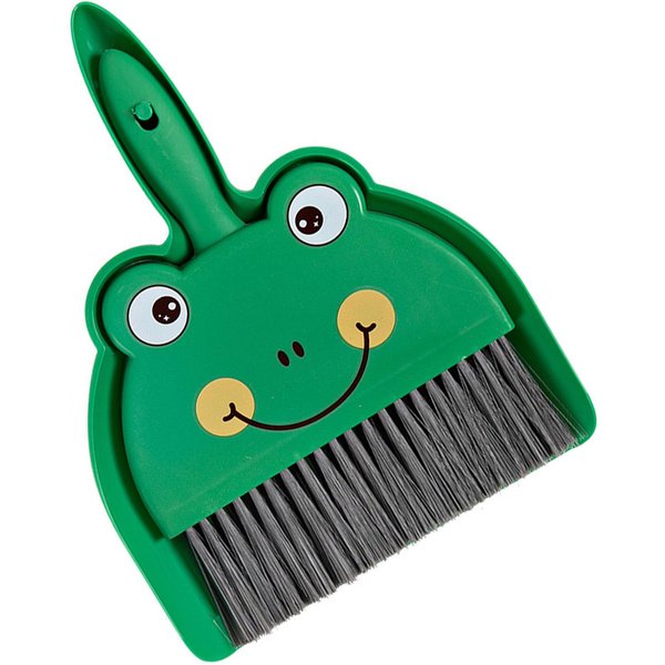 Juego De Recogedor Y Cepillo De Dibujos Animados Mini Escoba De Limpieza PortáTil Con Recogedor Para Escritorio Oso Little Frog-image
