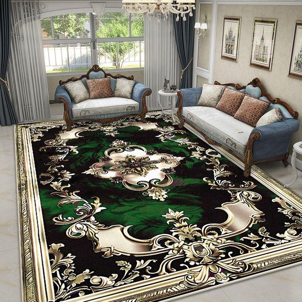 Alfombras Retro De Lujo Para Sala De Estar DecoracióN Europea Hogar Alfombras De ÁRea Grande 200X300 Alfombra Para Dormitorio SalóN Alfombrillas Lavables 140*200Cm-image