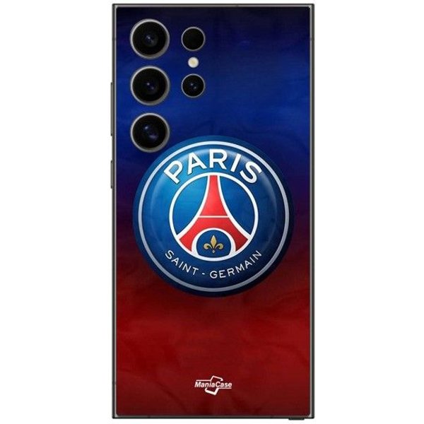Funda De TeléFono - Maniacase - Samsung Galaxy S25 Ultra - Logo PSG Colorido - Silicona TPU - Flexible Negro-image