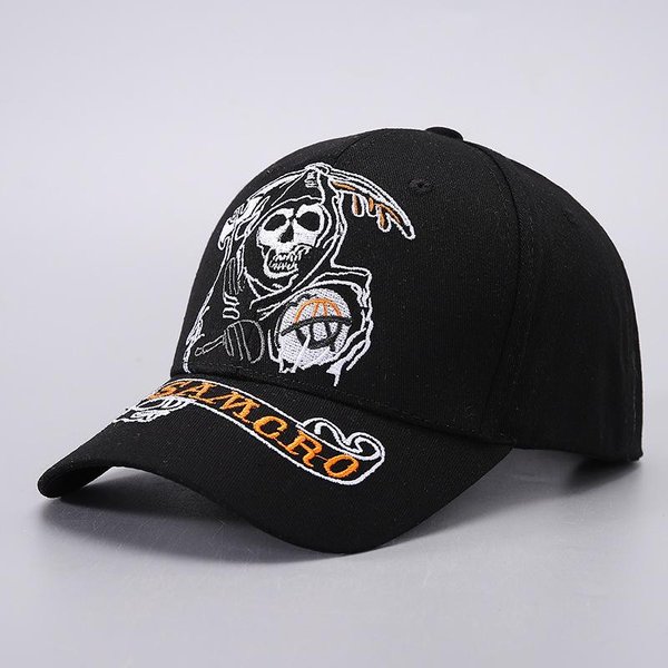 Nueva Gorra Unisex Calavera Pirata Bordado Moda Gorra De BéIsbol Hombres Mujeres Ajustable Casual Exterior Streetwear Gorra Deportiva Gray-image