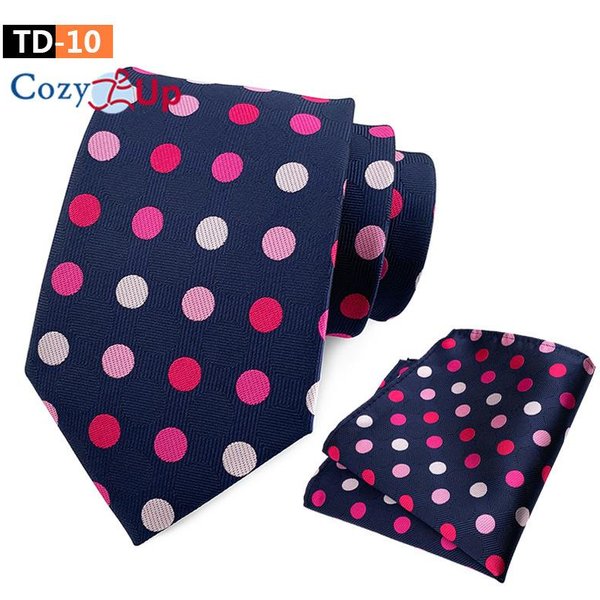Conjunto De Corbata De Dos Piezas Para Hombre Punto De Ola A Gemelos Corbata Moda De Negocios PañUelo Paisley Blue-image
