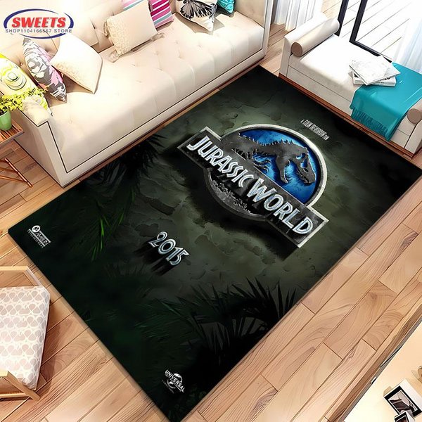 Alfombra Grande CláSica De PelíCula Dinosaurio P-Park Para Hogar Sala De Estar Dormitorio Infantil Sofá Felpudo Alfombra De Piso De Cocina Antideslizante DecoracióN 40X60Cm (16X24In)-image