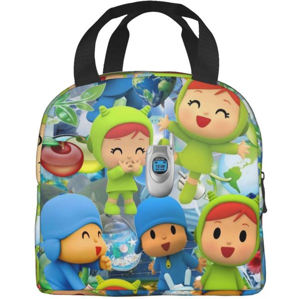 Pocoyo KreskóWka Komedia Akcesoria Izolowana Torba Na Lunch Do SzkołY Przechowywanie Pojemniki Na ŻYwność PrzenośNy Cooler Termiczny Pojemnik Bento Option 1-image