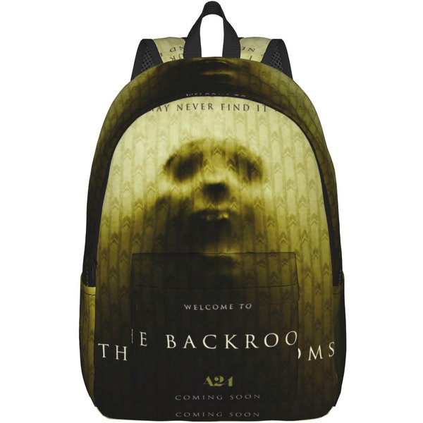 Backrooms Horror Movie 2026 Plecak Dla MężCzyzn Kobiet NastolatkóW SzkołA ŚRednia Turystyka PodróżE Plecak Jednodniowy College Torba Na Ramię Outdoor 14 Inches-image