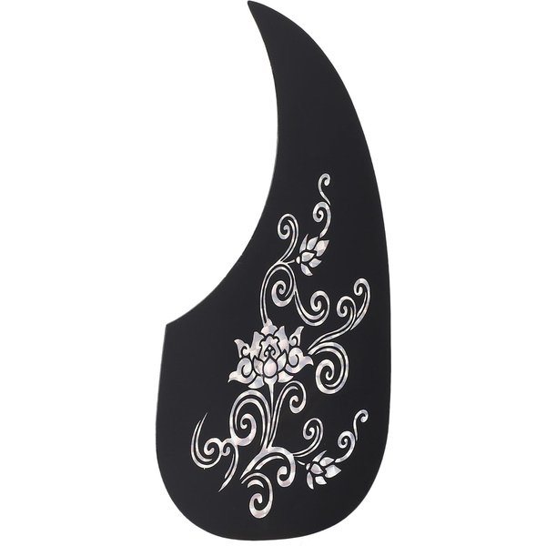 Pickguard Do Gitary Pvc Ochronny Dekoracyjny Samoprzylepny PłYta ChroniąCa Przed Zarysowaniami Do Gitary Akustycznej Srebrny-image