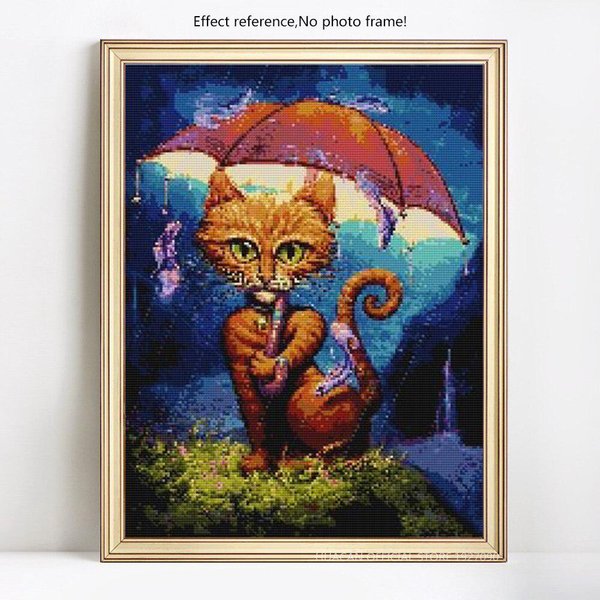 Bordado De Diamantes Animal De Dibujos Animados Completo Redondo PedreríA 5D DIY Pintura De Diamantes Punto De Cruz 20X30CM-image