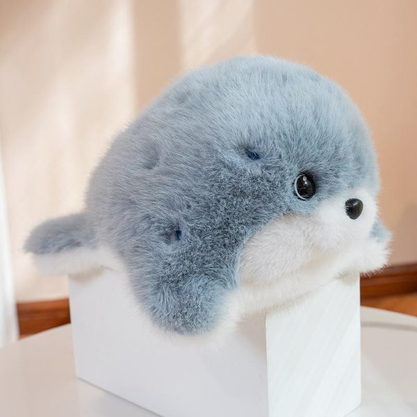 MuñEco De Peluche De Foca Ballena Simulada Juguete Relleno Dibujos Animados Foca LeóN Marino Orca Pez Organismo Marino Almohada Sorpresa Para NiñOs Regalo 25Cm-image