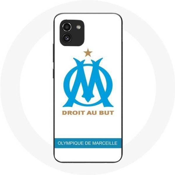 Funda - Maniacase - Samsung Galaxy A03 - Logo Olympique De Marsella - Silicona - Flexible Blanco-image