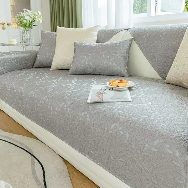 Nuevo CojíN De Sofá Jacquard De Color SóLido Moderno De Alta PrecisióN Para Sala De Estar Universal Antideslizante CojíN De Sofá Para El Hogar Para Todas Las Estaciones 70X70Cm 1Pcs-image
