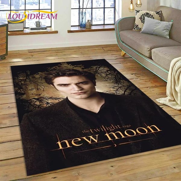 Alfombra 3D De Edward Bella, La Saga CrepúSculo, Para Sala De Estar, Dormitorio, DecoracióN Del Hogar, Alfombrilla Antideslizante Para Sofá 40X60Cm( 15X23In )-image