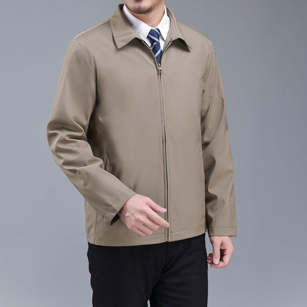 Nueva Chaqueta De OtoñO E Invierno Para Hombre De Talla Grande Chaqueta Informal Casual De Negocios Con Solapa Para Hombres De Mediana Edad Y Mayores Chaqueta Chaqueta 4XL-image