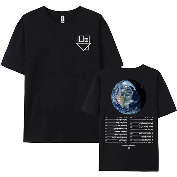 Camiseta De The Neighbourhood Nbhd Wourld Tour 2026 Manga Corta AlgodóN Camisetas Holgadas Mujer Hombre Ropa Cuello Redondo Camiseta Casual Estampada XL-image