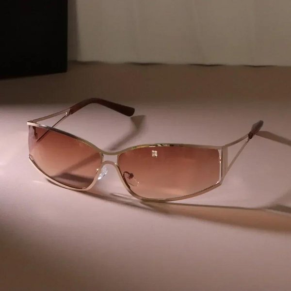 Gafas De Sol Retro Ojo De Gato Mujer Hombre Vintage Cuadradas Marco PequeñO Moda Gafas Casuales Unisex Other Brown-image