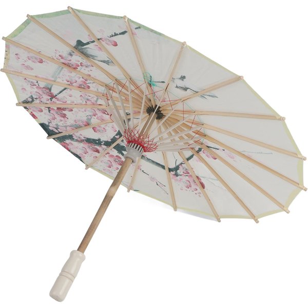 MałY Rozmiar RęCznie Robiony Olejowany Papierowy Parasol ChińSki Sztuka Klasyczny Taniec Parasol śLiwkowy Kwiat Gray-image