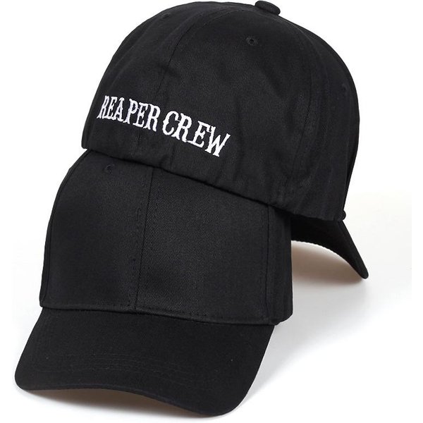 Reapercrew Haftowana Czapka Baseballowa Uszczelnienie Z TyłU Czapka PełNe Okrycie MęSka I Damska Modna Czapka Baseballowa M(56-58Cm) Czarny-image