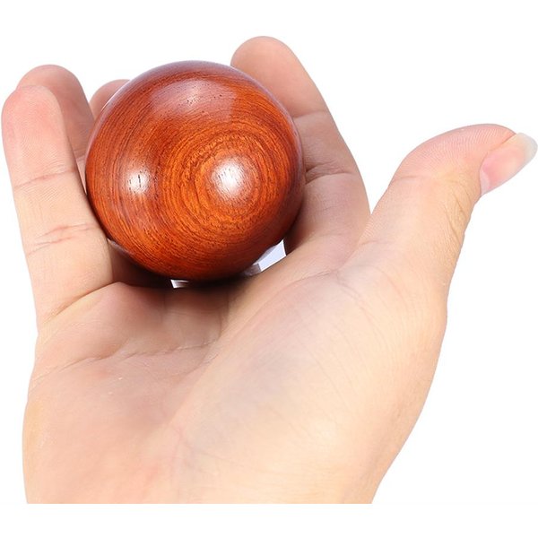 1 Unidad Nuevas Bolas De Baoding De Ejercicio Para La Salud Masaje De Madera Alivio Del EstréS Bola De RelajacióN (5Cm) Beige-image