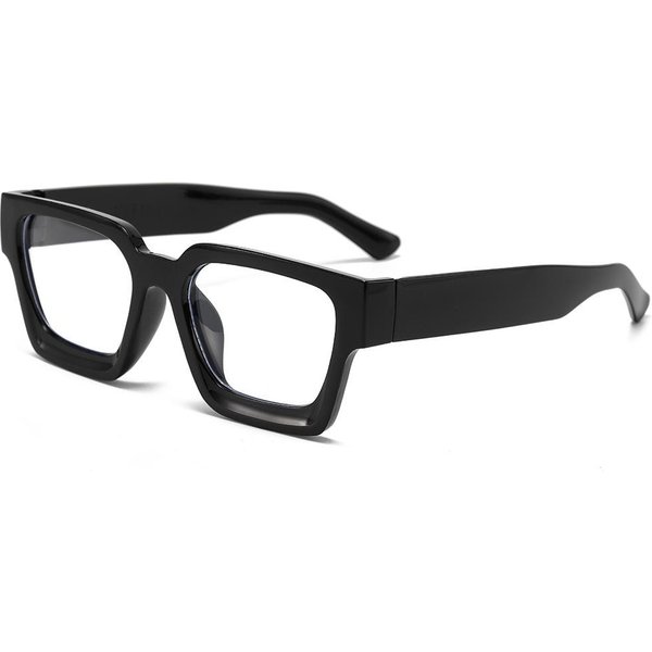 Nuevas Gafas De Sol De Montura Cuadrada Grande ProteccióN UV400 Moda Mujer Hombre Retro DiseñAdor Gafas De Sol De Verano 1PC Black-image