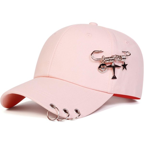 Gorras De BéIsbol Unisex Con Anillo De Hierro Primavera OtoñO Al Aire Libre Ajustables Casuales Sombrero Para El Sol Gorra Deportiva White-image
