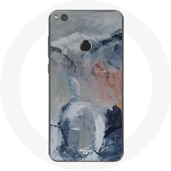 Funda Para Huawei P8 Lite 2017 Fondo De Textura Abstracta Gris-image