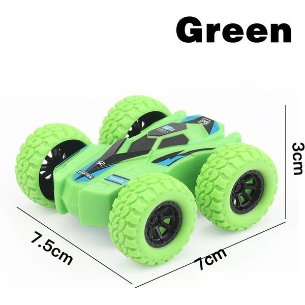 Mini Dwustronny Samochodzik Inercyjny Stunt 360° Przewrotka DziecięCa Zabawka Samochodzik WewnąTrz Na ZewnąTrz Samochodzik Wspinaczkowy Zasilany Odporny Na Upadki Pojazd Terenowy Czerwony-image