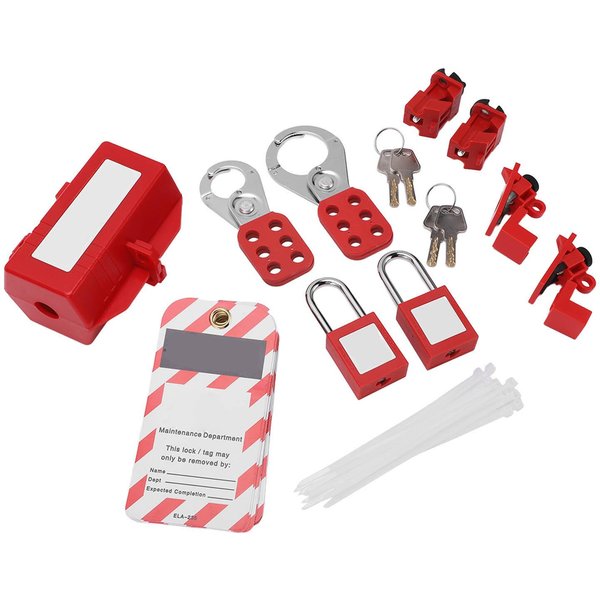 Kit De Candados Y Etiquetas De Bloqueo Con Candados De Seguridad, Pestillos, Bloqueos Para Disyuntores, Etiquetas Loto, Bolsa De Transporte Para Industrial QuíMico-image