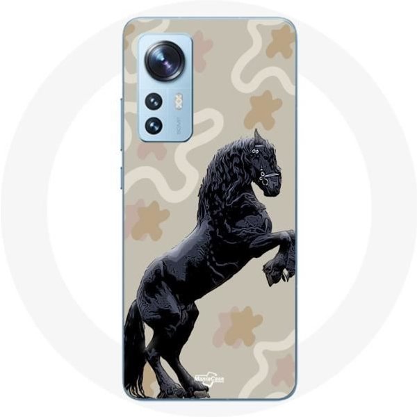Coque Pour Xiaomi Mi 12 / 12X Frison Noir Race De Cheval-image