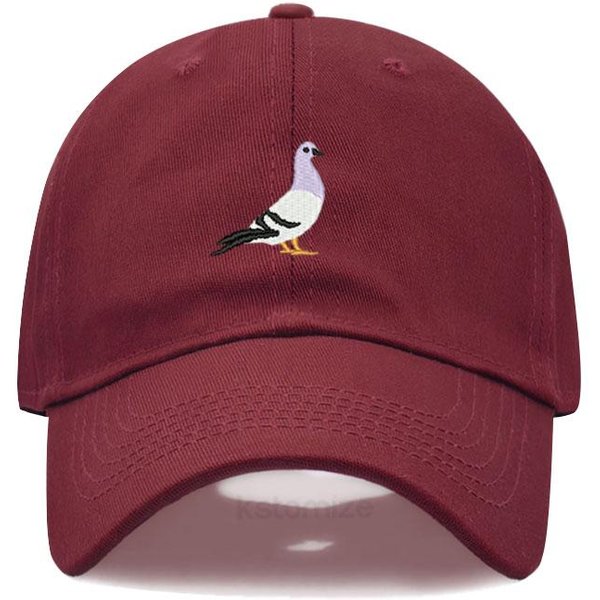 Gorra De BéIsbol Bordada De Paloma Para Mujeres Hombres Moda Ajustable Suave AlgodóN Lavado Gorra De Papá Unisex CláSica Gorras De Golf Brown-image