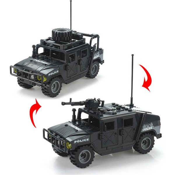 II Wojna ŚWiatowa Armia Wojskowi ŻOłNierze Policja Swat Pojazd Pancerny DIY Klocki Budowlane CegiełKi Zabawki Dla Dzieci Prezent-image