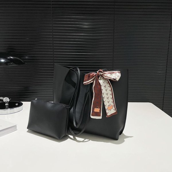 Bolso De Alta Gama De Gran Capacidad Bolso De Nuevo Estilo Bolso De Mujer Bolso De Hombro De Moda Para Viajar Bolso Tote Popular Black-image