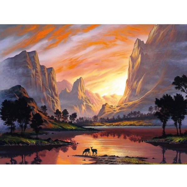 Pintura Diamante 5D Taladro Completo Paisaje Pintura Cristal Manual Hobby Bordado Diamante DecoracióN Hogar 20X30CM-image