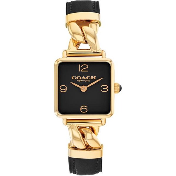 Reloj De Cuarzo Coach Cass Esfera Negra Resistente Al Agua 30 Metros Relojes De Lujo Para Mujer 14504356 Regular Watch Box Black-image