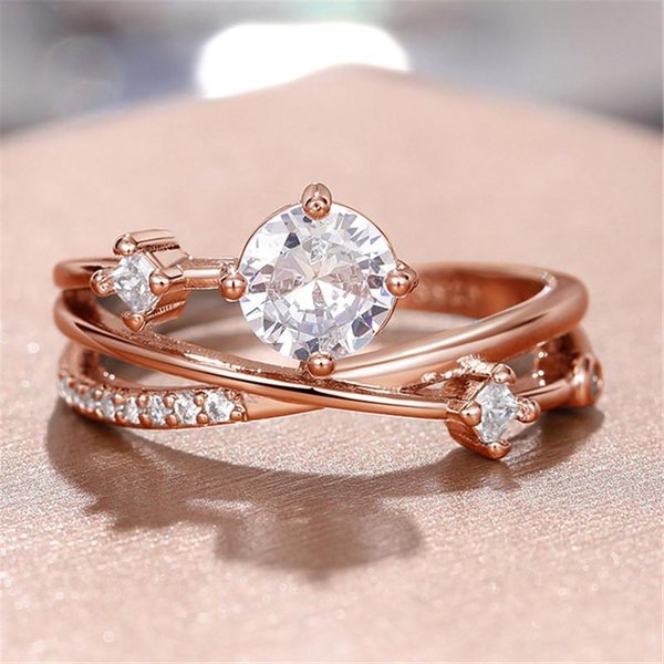 Nuevos Anillos De Dedo De Plata Esterlina Con Giro Para Mujer Zirconia CúBica Brillante Exquisitos Accesorios De Compromiso Boda JoyeríA De Moda 9 Brown-image