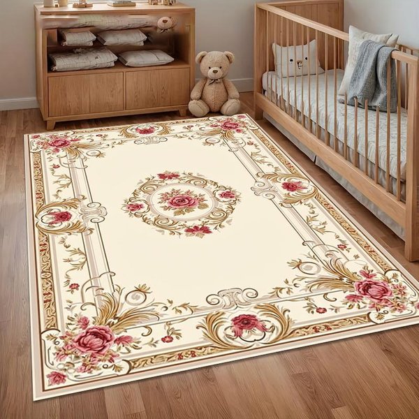 DużY Dywan Do Salonu Vintage Kwiatowe Dywany Obszarowe Tradycyjny Dywan Do Sypialni Luksusowa Mata PodłOgowa Do Salonu Dywan Do Wystroju Domu 50X80CM-image