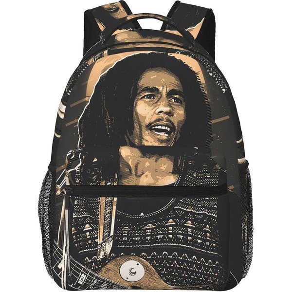 Bob Marley Regalo Perfecto Mochila Estudiante Bolso Escolar Senderismo Viaje Daypack Para Hombres Mujeres Moda Bolso Para Libros Bolsos De Hombro One Size-image