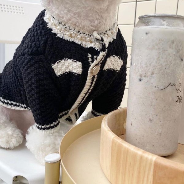 SuéTer Para Mascotas SuéTer BáSico Para Perros SuéTer De Punto Abrigo Para Perros PequeñOs De Motociclista Ropa Para Mascotas Schnauzer Ropa Para Gatos De Peluche Ropa De OtoñO E Invierno XL-image