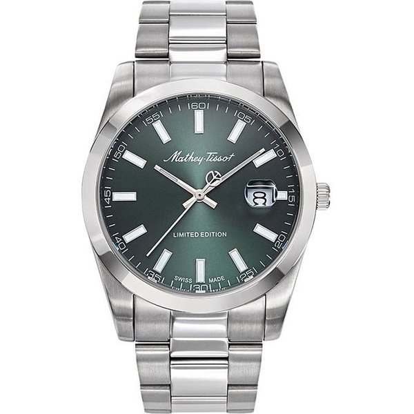 Reloj Mathey-Tissot Mathy Sunray De EdicióN Limitada De Acero Inoxidable Con Esfera Verde Y Cuarzo H451VE Para Hombre Verde-image