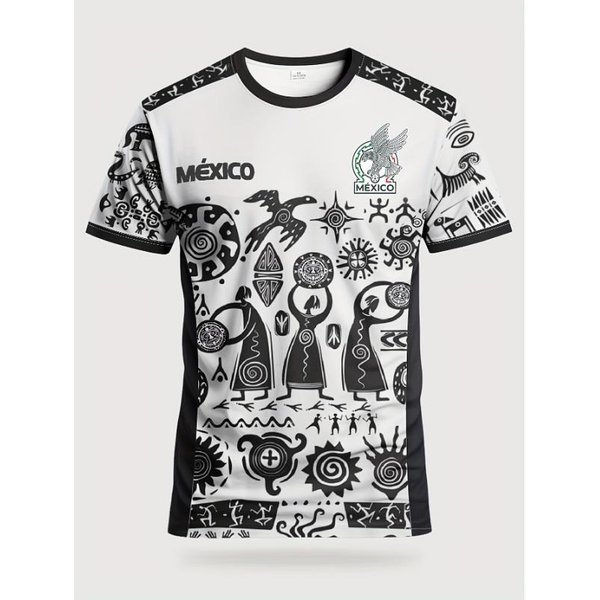 Camiseta De FúTbol Para Hombre De MéXico Y Top Deportivo CóModo De Cuello Redondo Y Adecuado Para Partidos, Entrenamiento Y Uso Casual M-image