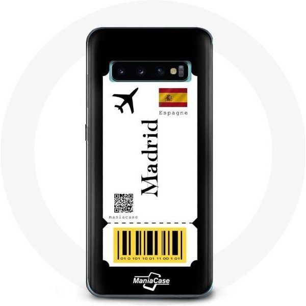 Funda - Maniacase - Samsung Galaxy S10 Edge - Billete De AvióN - Flexible - Negra-image