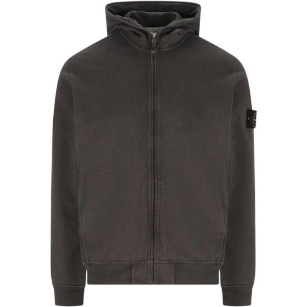 Kurtka Z Kapturem Stone Island Z Przetarciami, Zapinana Na Zamek, Z DłUgim RęKawem, MęSka, L1S156100032S0060-V0165 L Black-image