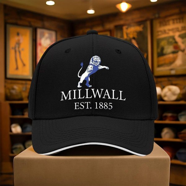 1 Szt. Czapka Z Daszkiem Millwall Lion Lekka Regulowana Snapback Z Haftem Millwall EST 4788 One Size Brown-image
